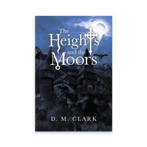 Castle stands amid mountains, a moonlit sky overhead; a flying dragon adds to the mystical atmosphere. Book title: 