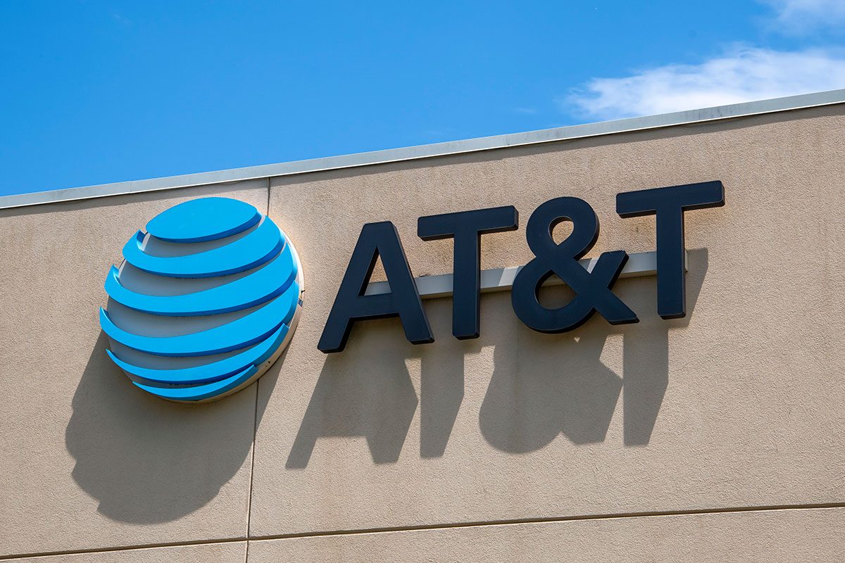 AT&T's logo on store