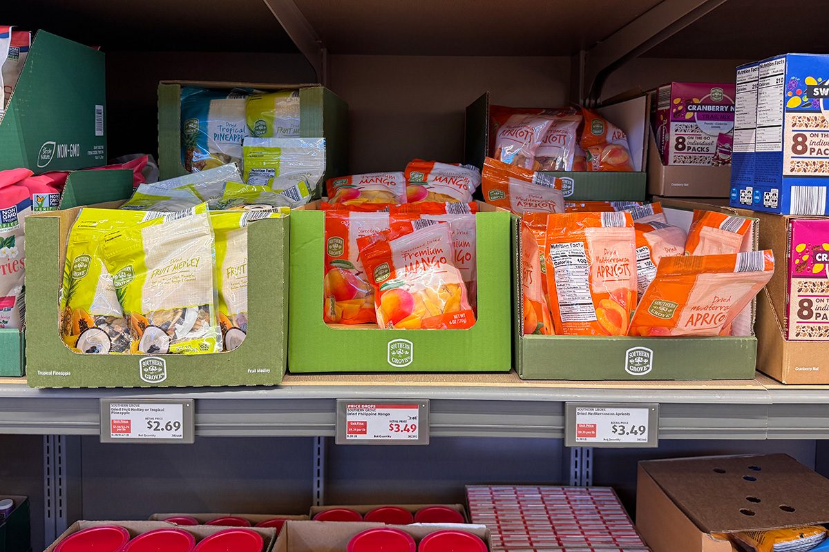 Aldi Price Tags shown in the store