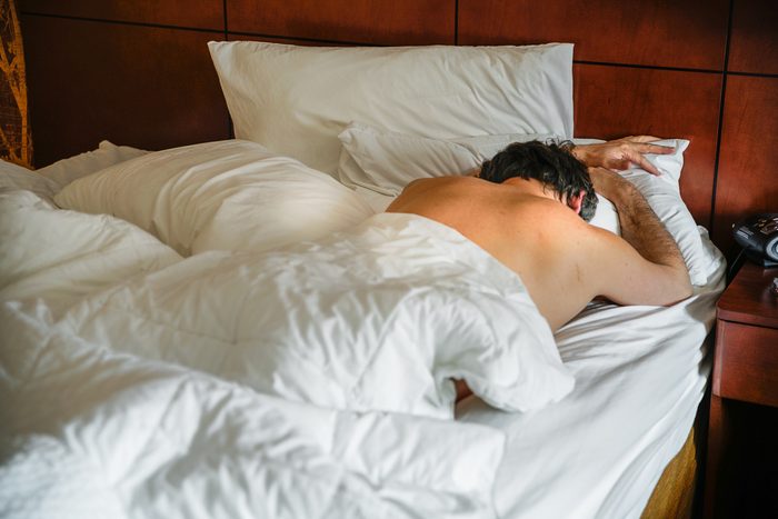 man in bed